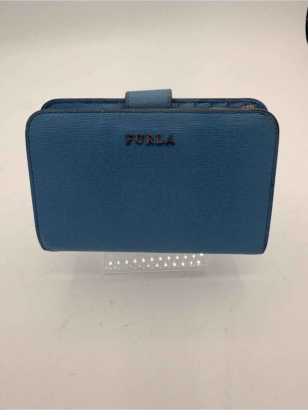 Furla Saffiano Leather Wallet in Sky Blue